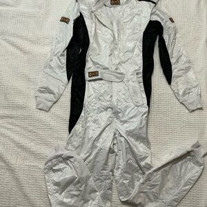 OMP White and Black Racing Suit